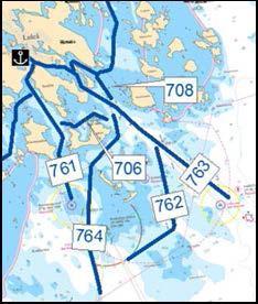 14 Farledsnummer Nuvarande farleder till Luleå hamn tillåter fartyg med ett maximalt djupgående av 10,8 meter.
