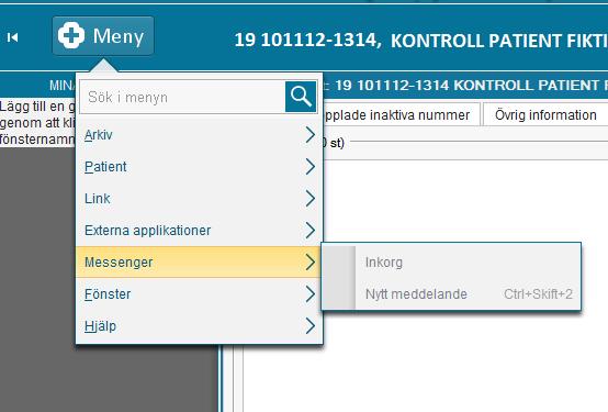 och sjukvård i Jönköpings län. 1.1. Generell användning Messenger ska endast användas för patientbunden kommunikation.