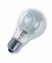 Glödlampor Glödlampan är fortfarande den vanligaste lamptypen på marknaden och finns vanligen mellan 25 W upp till 75 W.