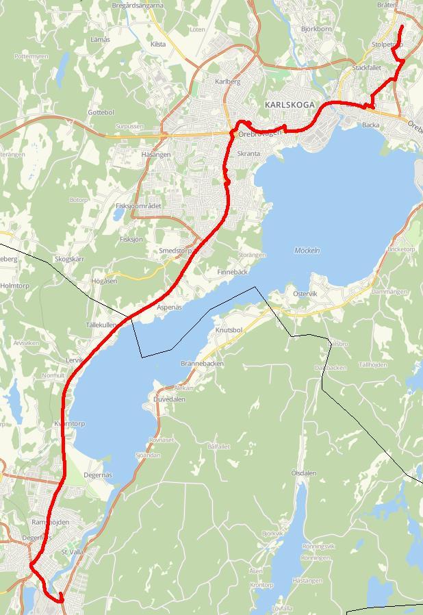 502 502 33/51 L 502 Karlskoga Degerfors körs som stomtrafik med kvartstrafik i båda riktningarna i högtrafik. Under lågtrafik körs halvtimmestrafik eller timmestrafik.