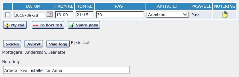 Byte ändra arbetstid Denna arbetsförändring använder du om du ändrar din egen tid i schemat. Klicka på lilla pilen bredvid Personligt i menyn till vänster. Klicka på Registrera.