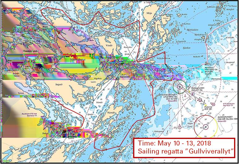 2018-04-26 6 Nr 700 Bansträckning, Gullviverallyt 2018 Gullviverallyt. Publ. 26 april 2018 * 13004 (T) Sjökort: 6142 Sverige. Norra Östersjön. Stockholms skärgård.