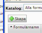 Avdelningsnamnet är förifyllt och hämtas automatiskt från medlemsregistret, det är det namnet som syns i vänsternavigeringen. Rubriken i det mörklila fältet går att ändra i fältet Rubrik.
