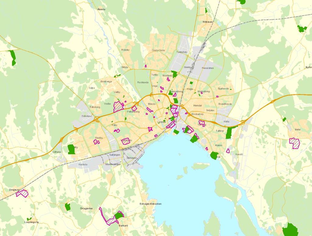 Planläge för bostadsbyggande Lagakraftvunna och pågående detaljplaner för bostadsbyggnation Det finns möjlighet att bygga ca 3300 bostäder i lagakraftvunna detaljplaner och det pågår detaljplaner som