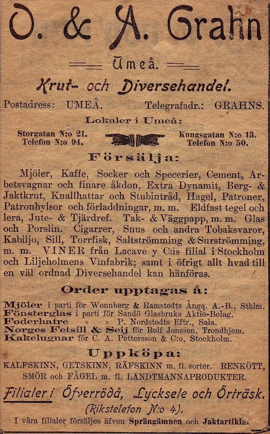 5 Grahn Krut och Diversehandel, O. & A.