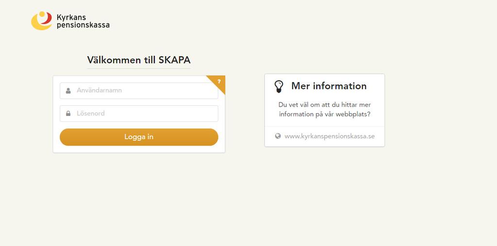 STEG 1 INLOGGNING SKAPA finns i Svenska kyrkans gemensamma IT-system. Logga in i SKAPA.