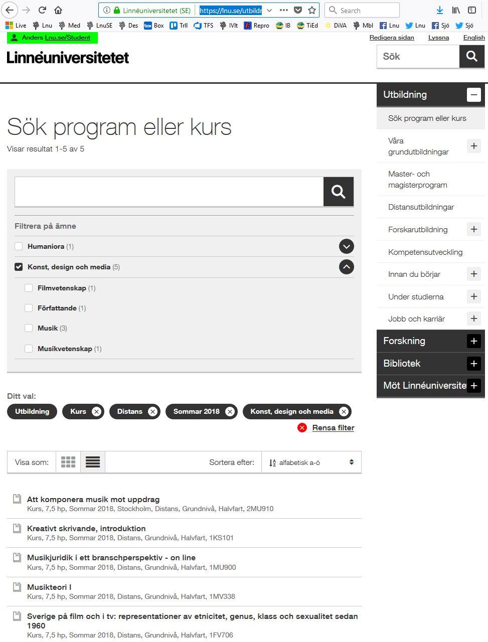 Gick uppgift 3 inte att lösa i sökblocket? Nej! Istället: Så skapar du ett sökblock från en sök-url 1 4 1. I ett annat fönster, gå till Lnu.
