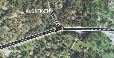 3.9 Utbyggnad till 2+2 Mölnvik - Ålstäket samt Bussprio vid cirkulationsplats Älgstigen på väg 222 Uppskattad tidsvinst (2+2): Cirka 70 sekunder (i