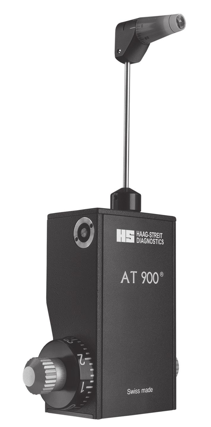 SVENSKA NEDERLANDS PORTUGUÊS ESPAÑOL ITALIANO FRANÇAIS DEUTSCH ENGLISH BRUKSANVISNING Applanationstonometer AT 900 / 870 23.