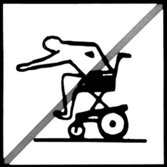 1.2.1 Förklaring av symbolerna på varningsmärket för lyften Luta dig inte utåt när lyften är uppe!