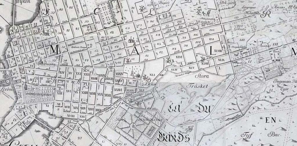 Historia al Historisk finns på karta tomten 726, XLVII.