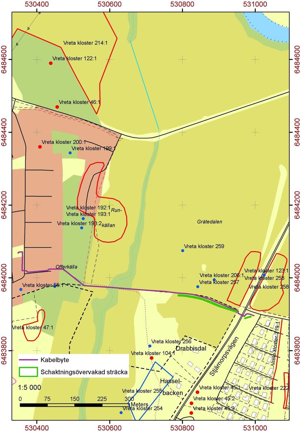 Byte av elkabel Berg - Ljungsbro 9 Figur 2.