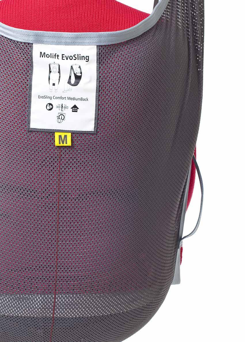 Detaljinformation om lyftselar Rekommenderad brukarvikt XS 17 25 kg S 25 50 kg M 45 95 kg L 90 160 kg XL 160 240 kg XXL 230 300 kg Material Polyester PE-skum