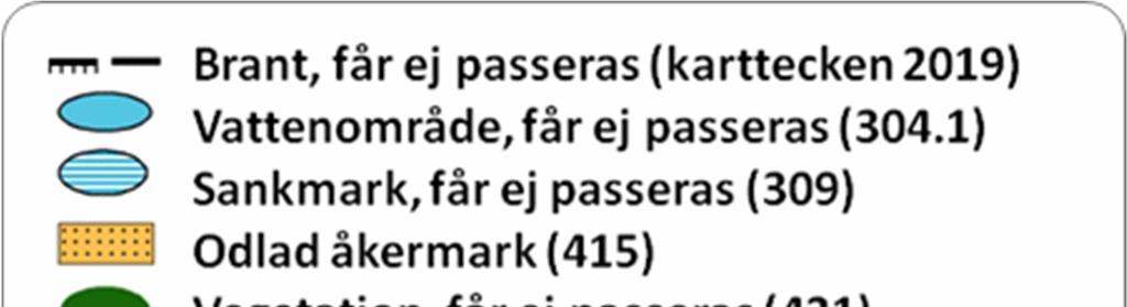 I kvalet ryms inte målet på tävlingskartan som är i skala 1:4000.