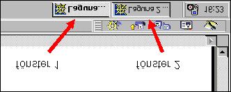 nedanstående bild. Längst ned på skärmen, i aktivitetsfältet, finns det nu två Netscape-fönster.
