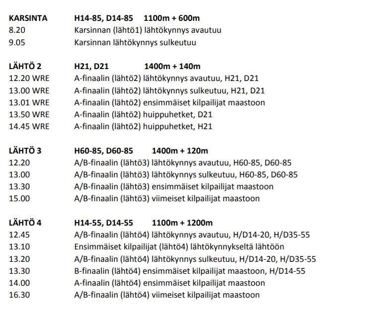 Allmän info Tävlingens hemsida hittar du här. Läs igenom tävlingsdirektiv, startlistor och utlåtanden för att ha allt på klart redan innan tävlingen. Dagens tidsschema hittar du här.