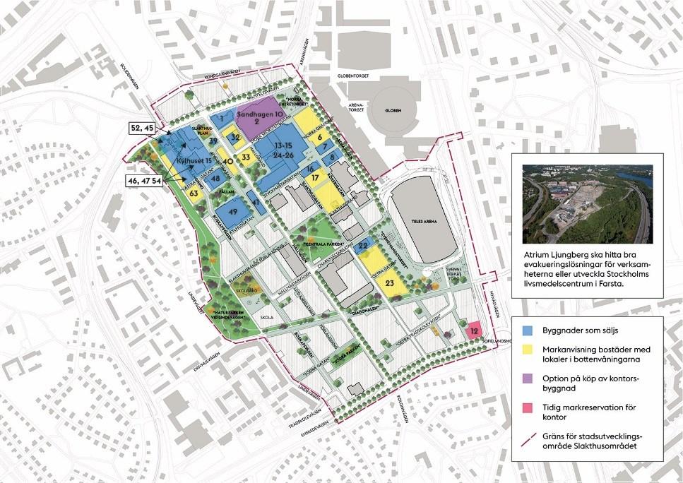 Fastighetskontoret Sida 5 (8) - Vidareutveckling och genomförande enligt bolagets idékoncept, stadens antagna planer, program och strategier för Slakthusområdet Förslaget innebär att Bolaget