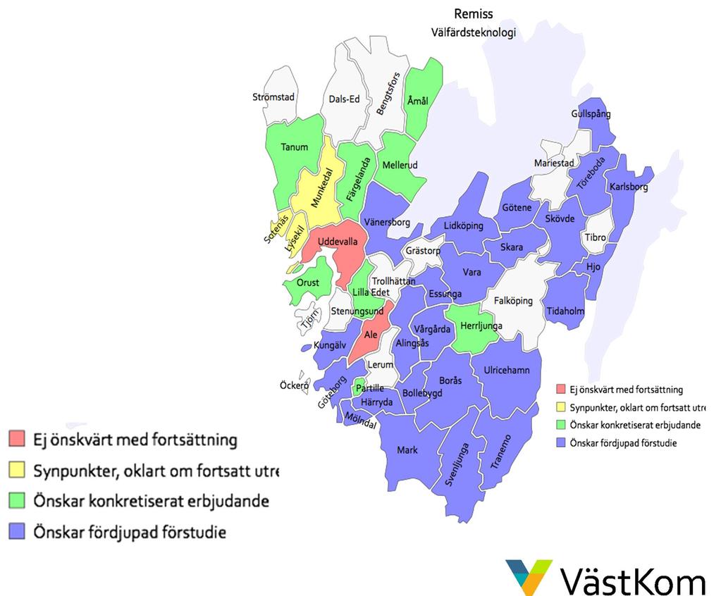 Remissvar Avsaknad av ekonomisk modell Bör genomföras i samverkan med VGR Förtydligande av utförarorganisationens innebörd De externa remissvaren är