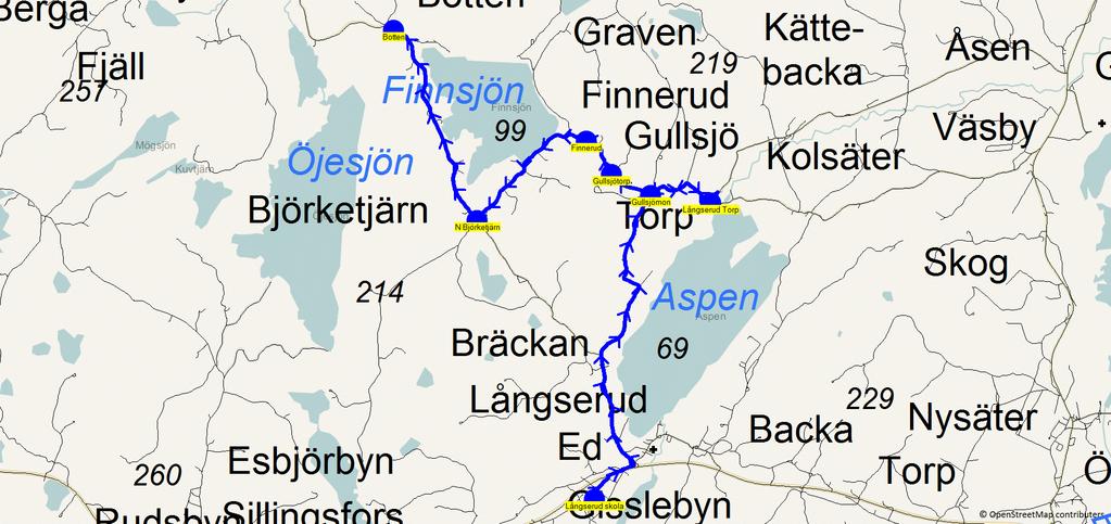 2017-08-10 21:05:10 Karta för Tur 8586 M, TI, O och TO Fordon 8563 Skolbuss 4 8586 15.30 15.