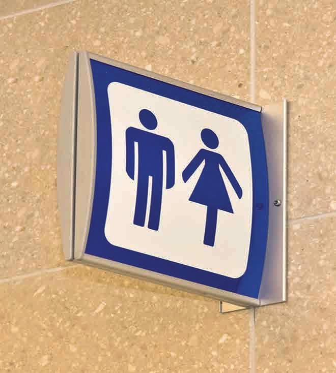 skyltprofilen i önskad längd för väggmontering med skruv