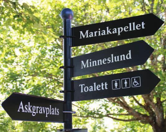 VÄGVISARE Vägvisare Vägvisare i aluminium med sågad spets, svartlackad med vit