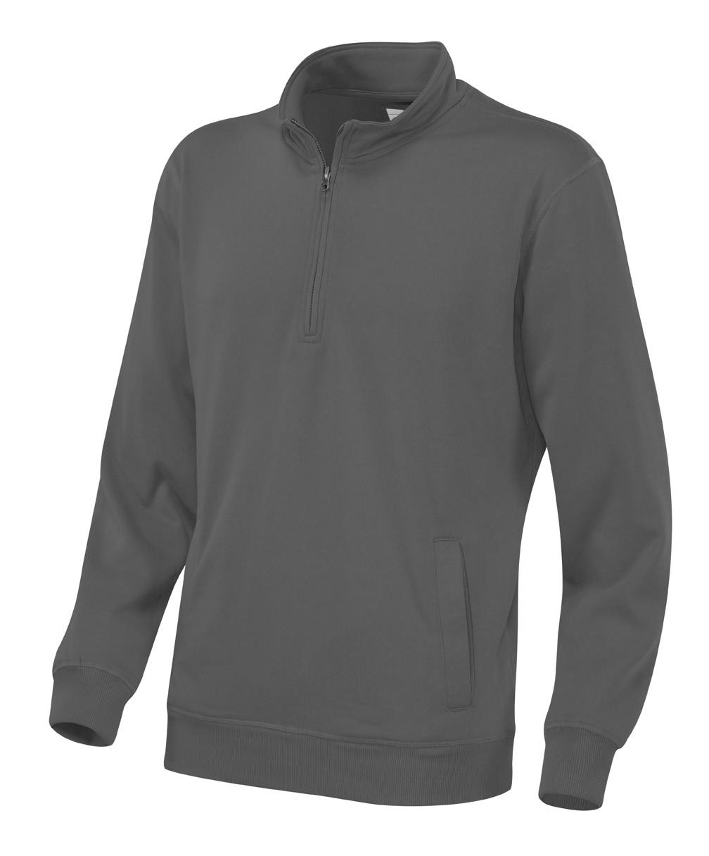 half zip half zip Halfzip är tillverkad i sweatshirtmaterial med borstad insida, är något smalare och med en modern passform. Finns i unisexstorlek. Ståkrage i sweatshirtmaterial med dragkedja.