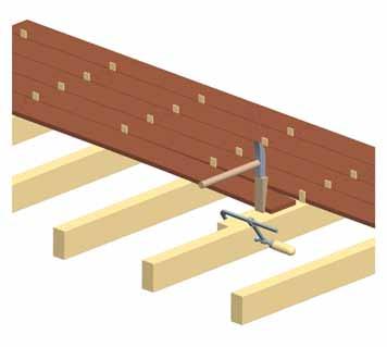 Montering av golvbrädor Gällande golvbrädor: Levereras ugnstorkade av första sortering där skillnader i skevhet på upp till 4 mm godtas för brädor på 3 meter eller mer.