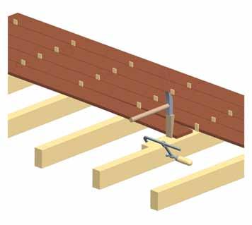 Montering av golvbrädor Gällande golvbrädor: Levereras ugnstorkade av första sortering där skillnader i skevhet på upp till 4 mm godtas för brädor på 3 meter eller mer.