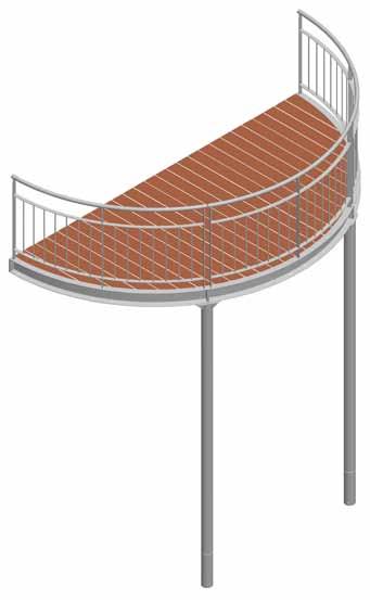 På medföljande montageritningar visas i vilka rader av hål som balkbeslagen ska monteras på just din balkongmodell. Se montageritningar!