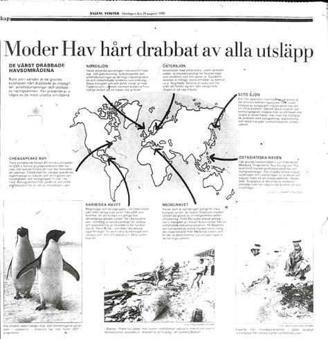 Havsmiljö blir en fråga för medierna Monika Djerf-Pierre, Institutionen för journalistik, medier och kommunikation, Göteborgs universitet Miljöfrågorna toppade dagordningen för samhälls debatten 1988