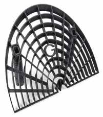 Guard-gallret i en tvätthink (diameter 30 cm), så hamnar smutsen