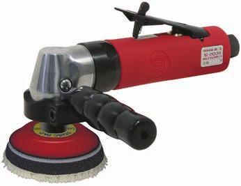 Stödrondell mm 48 Orbit mm 3 Varv/min obelastad 8 500 Luftförbrukning l/min 36 POLERMASKIN ROTERANDE SI2009 SHINANO Utmärkt vid polering av lackskador