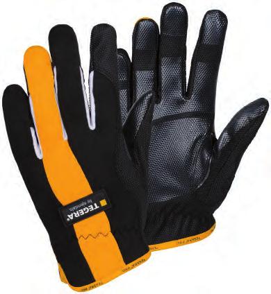 Personskydd TEGERA 777, Extremt tunn NYHET Syntethandske, PU, Handflatedoppad, Nylon, 18 gg, Slät doppning, Cat. II, Blå, svart, Extremt tunn, Ventilerad ovanhand, Vatten- och oljeavvisande innerhand.