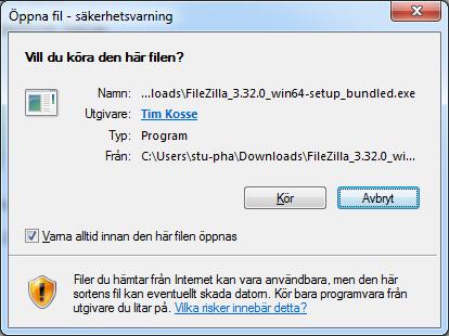 Klicka på Spara fil