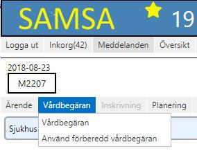 Vårdbegäran kan kompletteras i efterhand fram tills Meddelande om utskrivningsklar skickas och kan även skapas efter Inskrivningsmeddelandet.