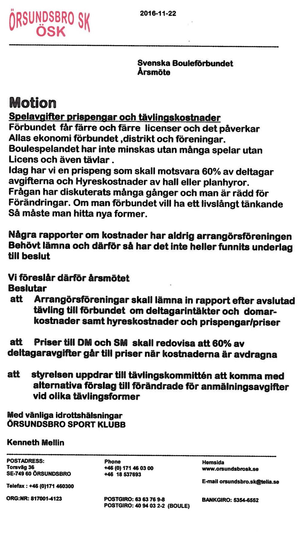 Motion 8 Från