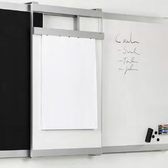 Vip Whiteboard Friiz & Molke VIP BLÄDDERBLOCKSTAVLA Tavelyta: E3 emalj. Ram och pennhållare i mattanodiserad aluminium.
