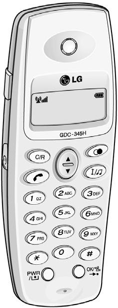 GDC-345H Beskrivning av telefonen GDC-345h är en DECT-handenhet som kommunicerar med din växel via radio-kommunikation. Handenheten är konstruerad så att den ska vara enkel att använda.