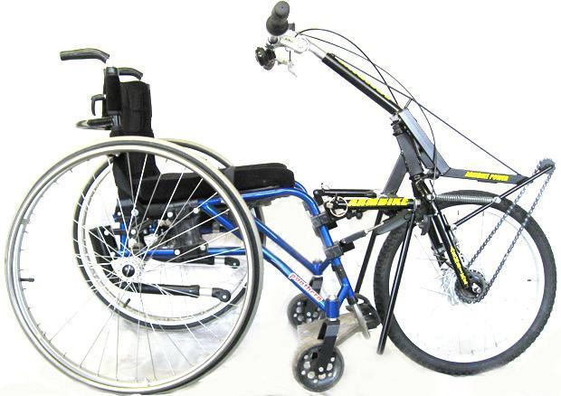VIKTIGT! LÄS FÖRST Styret behöver justeras in efter frakten. Sid6 Fig22. Montera cykeln så nära rullstolen som möjligt A så att du når styret i fulla utslag.