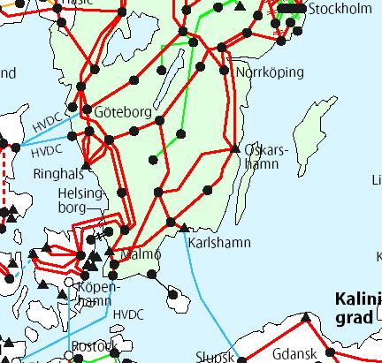 0923 Swedish Blackout 5000 MW lost 12:35 Busbar Fault Affected
