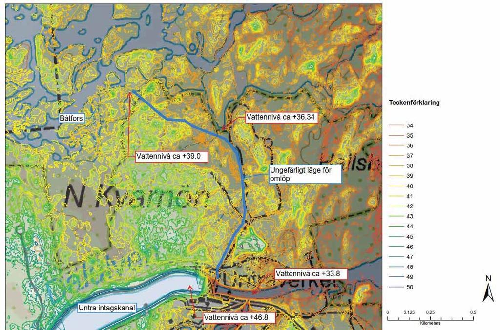 6 Omlöp Untra - Båtfors Naturlik fiskväg - Längd 1,5 km - Fallhöjd