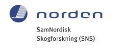 Rapportering af arbejdsprogram 2011 SamNordisk Skogforskning - SNS Arbejdsprogram SNS's verksamhet regleras i stadgar som antagits av Nordiska Ministerrådet.