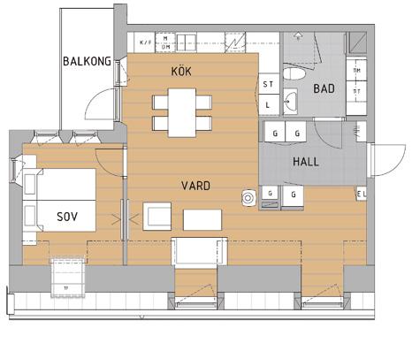 plan 2 Fasad mot öster Fasad mot