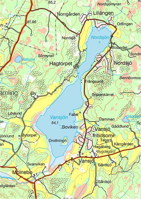 1 Allmän orientering Vansjön och Nordsjön är två sammanhängande sjöar och våtmarker belägna i Heby kommun, Västmanlands län.