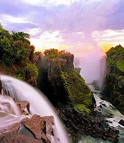 Hotell: A Zambezi River Lodge Måltider: Frukost Dag 10: Victoriafallen Idag vaknar vi upp som i en dröm!