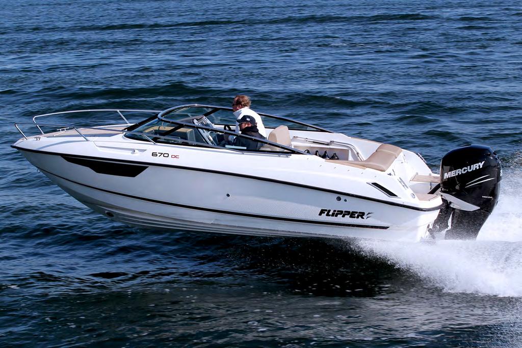 PRESTANDA MED ÖVERNATTNING! FLIPPER 670 DC 599 900.- med Mercury 225 Verado Ord. pris: 741 500.