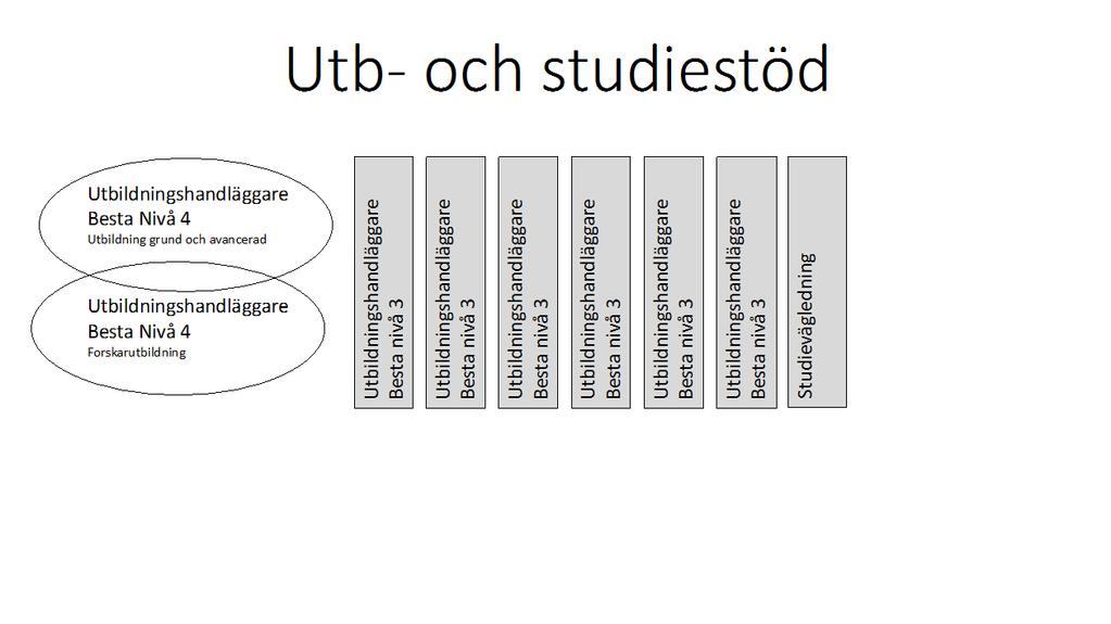 Vi har gjort en översyn och lägger ett förslag som vi tror både möter den föreslagna organisationen bättre och tydliggör rollerna över fakulteten.