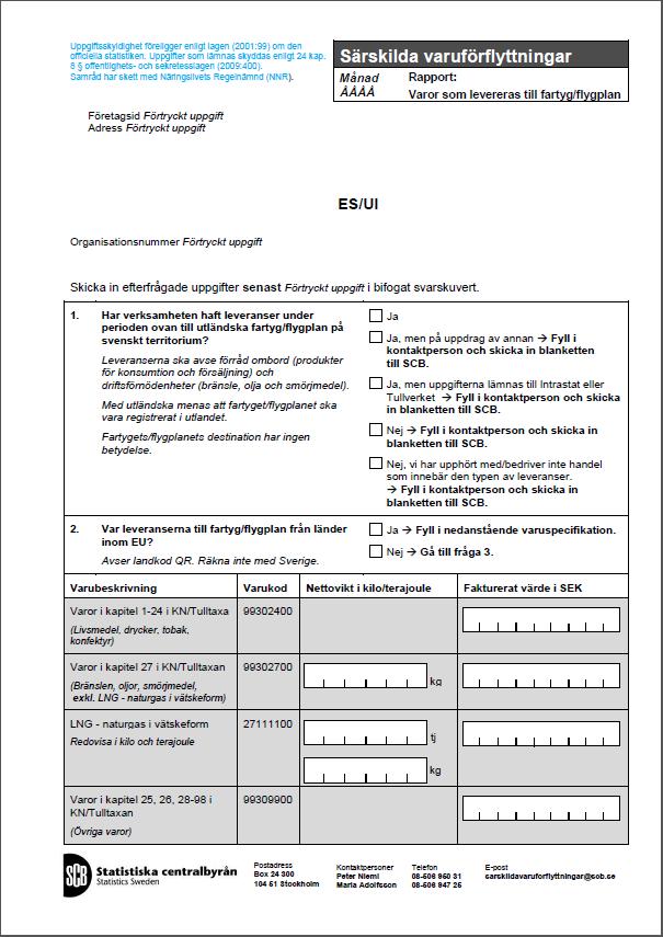 Ekonomisk statistik SCBDOK 62(78) Särskilda