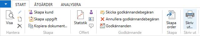 Vill du skriva ut den klicka på skriv ut knappen. Under denna knapp finns också möjlighet att spara som PDF eller exportera till Word/Excel. 3.