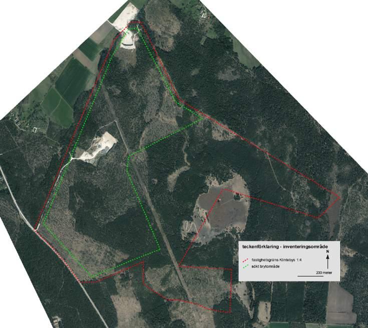 Genomförande Uppdrag På uppdrag av SMA Mineral AB har Naturcentrum AB utfört naturvärdesinventeringar inom fastigheten Klinte Klintebys 1:4 öster om Klintehamn, Gotland.